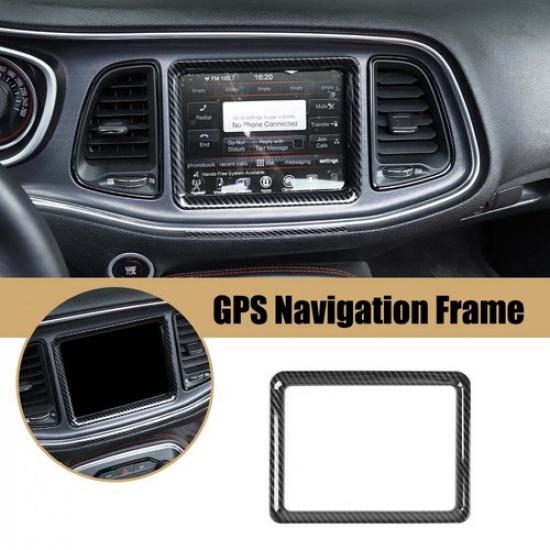 

Carbon Fiber For Dodge Challenger 2015+ GPS Navigation Screen Frame COVER Trim