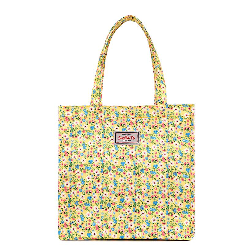 Women's Large Capacity Letter Print Handbag Nylon Shoulder Bag Student Tote Bag