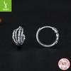 Halloween Skull Hand Bone Ear Buckles, Diablo S925 Sterling Silver Earrings Earrings