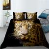 3D Bedding Set Animal Theme Bedding Set Leopard Pattern Duvet Cover AU Full Size Bedding Sheet/Double Home Decoration