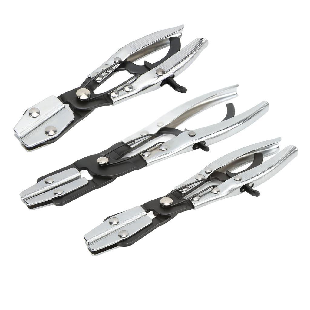 3PcsSet Hose Pinch Off Pliers Automatic Locking Length 8in 10in 12in Carbon Steel for Coolant