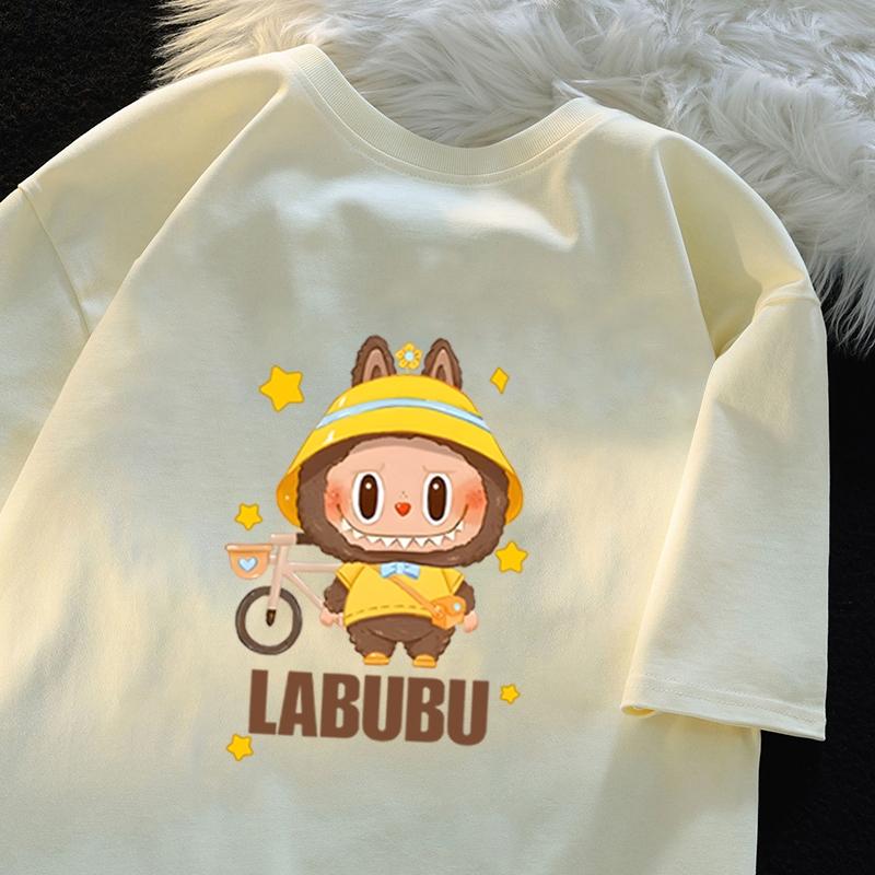 

Labubu Printed Round Neck Is Versatile, Summer Short Sleeve T-shirt, Trendy Short T-shirt 140 дубильна кора
