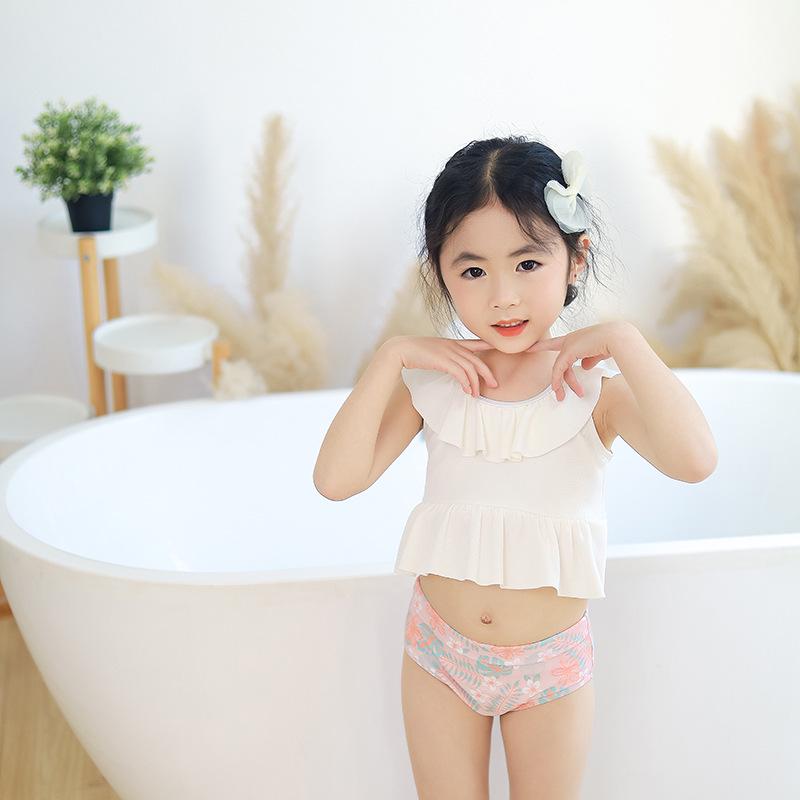 New Summer Girls' Ruffle Bikini – Cute Split Swimsuit