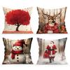 Christmas Theme Pillowcase Square Bedroom Sofa Cushion Cover 100% Polyester Living Room Soft Cushion Pillowcase Home Decor