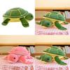 Adorable Green Turtle Plush Pillow Ultra-soft Pp Cotton Stuffed Animal Toy For Kids