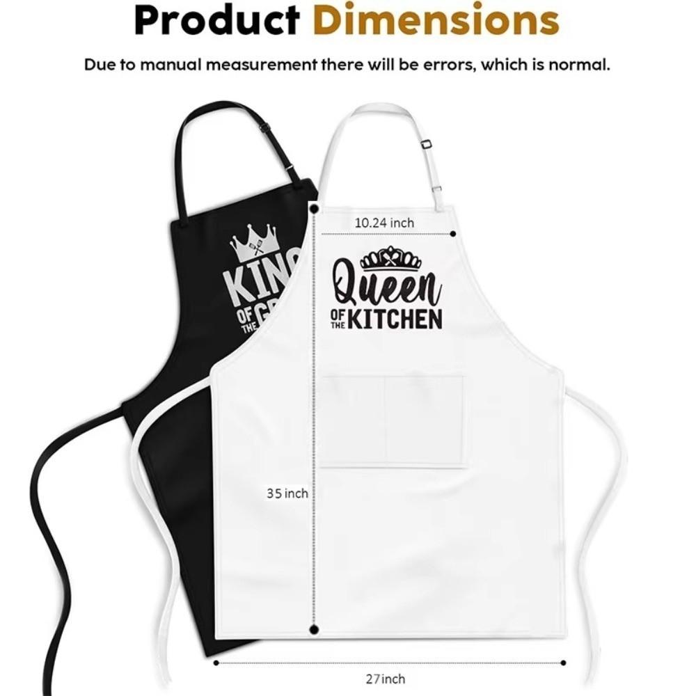Polyester Home Kitchen Apron Letter Style Kitchen Accessories Nail Art Cafe Workwear Neck Adjustable Working Clothes