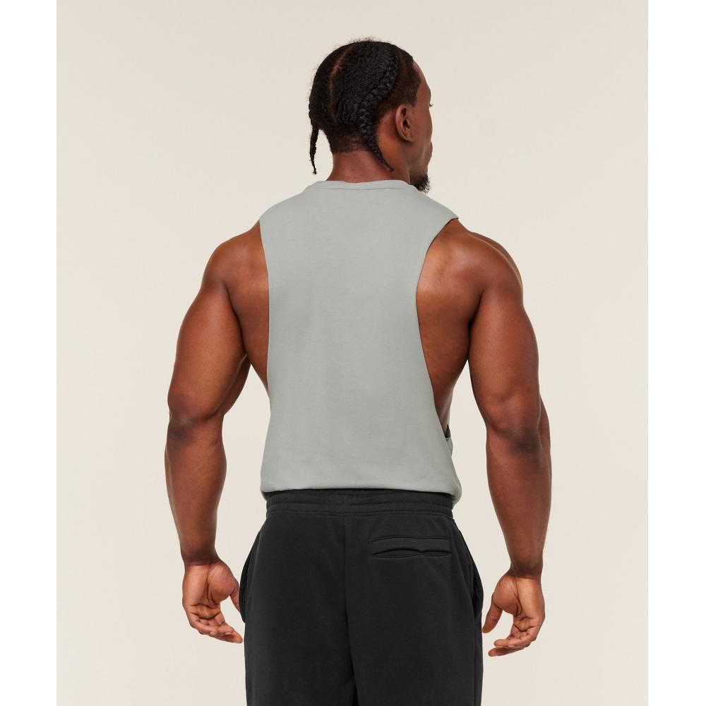 Gymshark Critical 2.0 Drop Arm Tank Smokey Grey A1a2r Gb7r