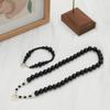 2024 Chinese Style Agate Beaded Necklace in Sterling Silver Clavicle Chain - High-End Fashion for Spring/Summer