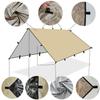 Outdoor Multifunctional Rainproof Sunshade Canopy with 19 Hanging Points and Black Glue Silver Coating for Camping
