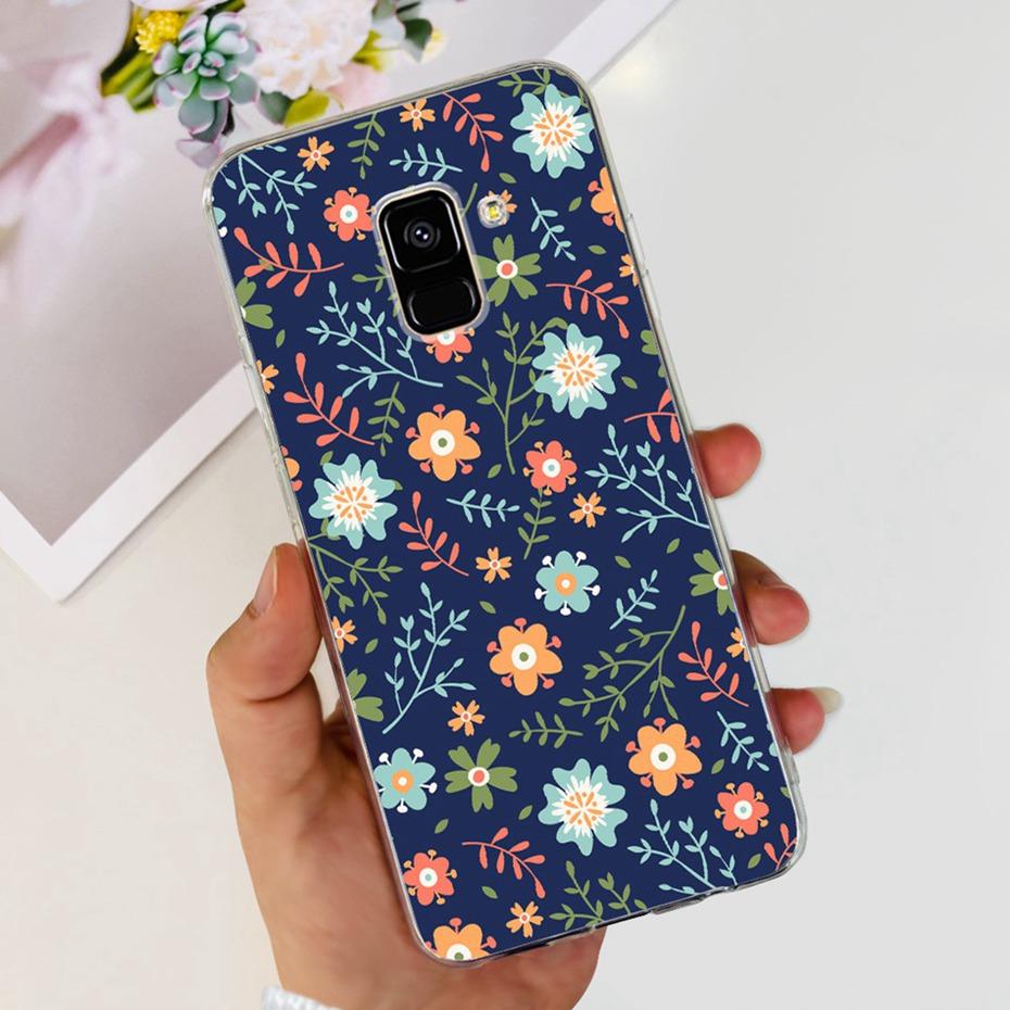 Schöne Hülle mit Aufdruck für Samsung Galaxy A8 (2018) / A8+ (2018) Weiche Silikon-TPU-Rückabdeckung für Samsung A8 A 8 Plus Handyhüllen