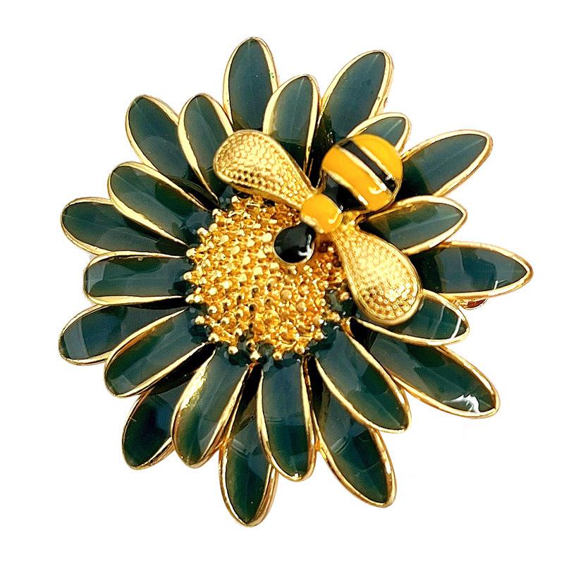 Брошь Sense Fashion Creative Simple Enamel Подсолнух Ромашки Цветок Пчела Дамы Ювелирные Изделия