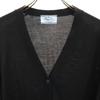 PRADA Long sleeve V neck knit cardigan 38 black Women Used