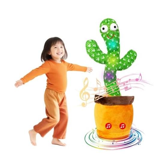 Cactus toy, dancing, singing, recording, repeating, comes with 120 songs, dancing cactus toy, birthday present, cactus stuffed animal, children s toy