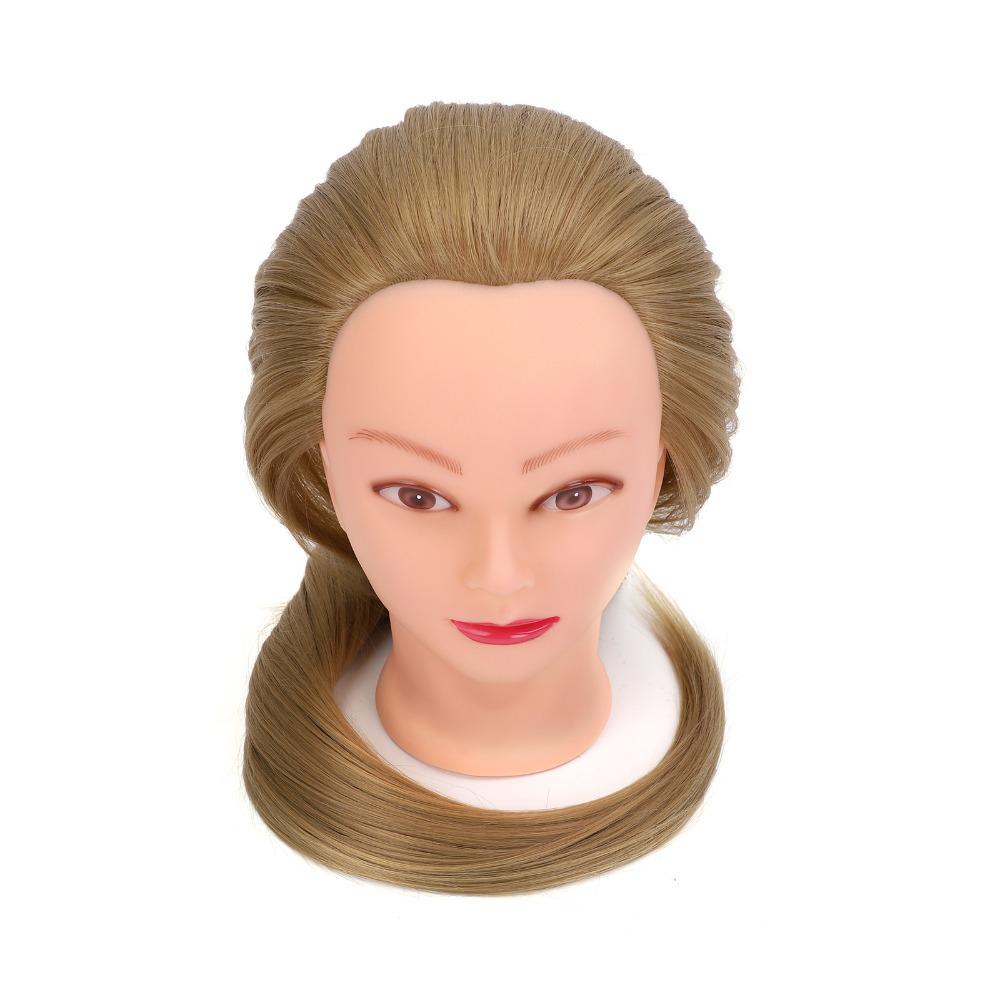Flecht- und Styling-Mannequinkopf mit gerader Ponyfrisur – Permierbar, Färbbar und Ideal für Friseur- und Schnittübungen