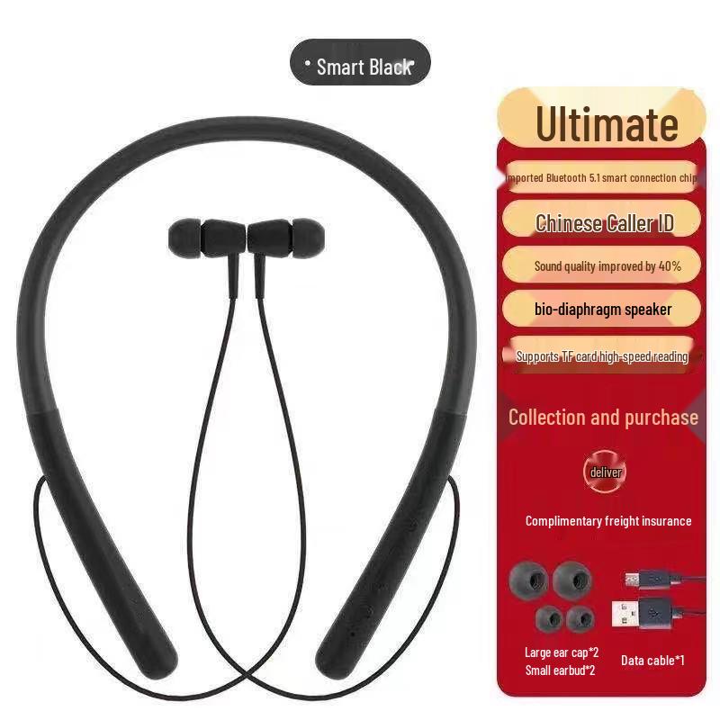 

Wireless Bluetooth Neckband Headphones with Card Slot and HD Call Capability Official Standard