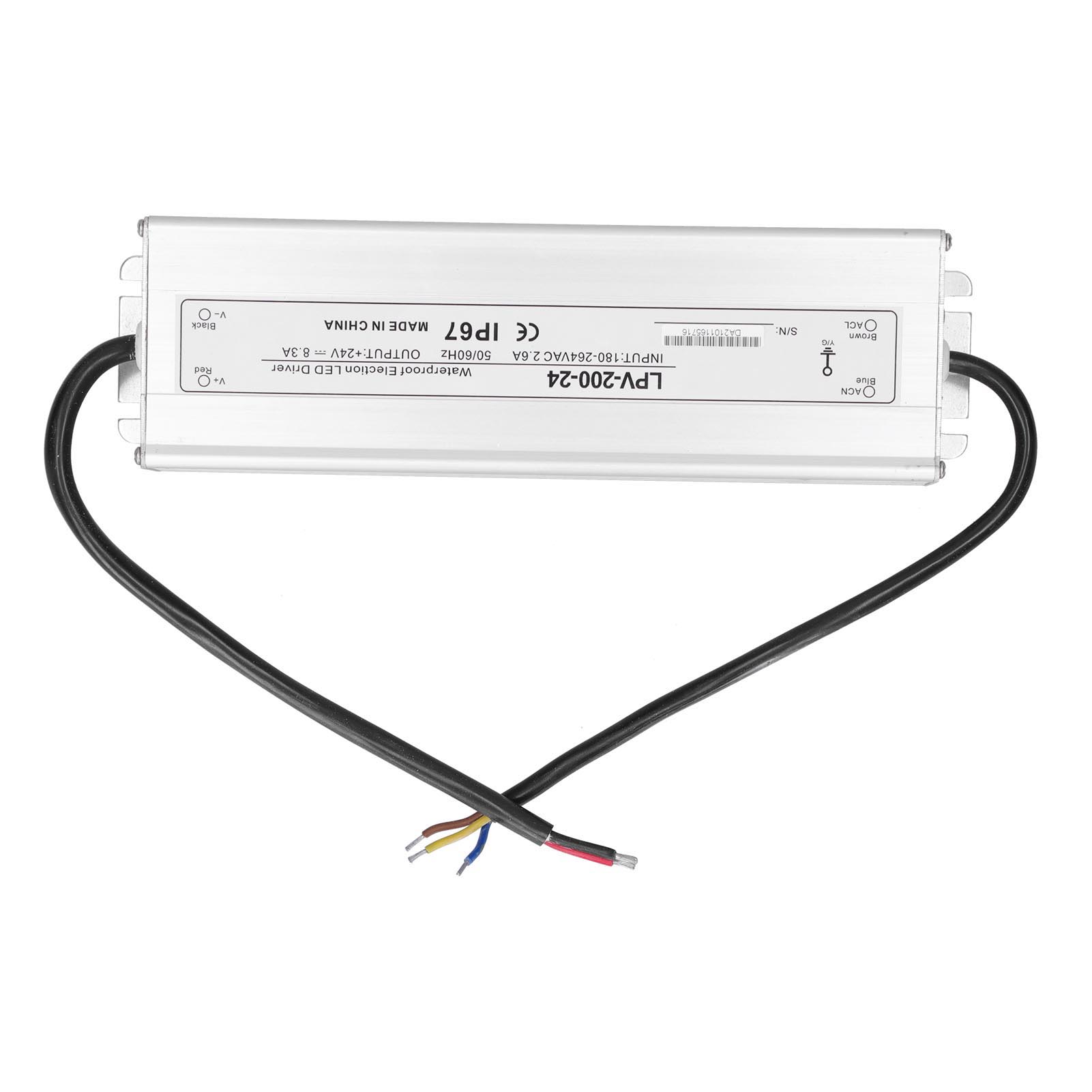 

BERM LED Driver Electronic 200W Водонепроницаемый блок питания Трансформатор Адаптер LPV-200-24 DC24V