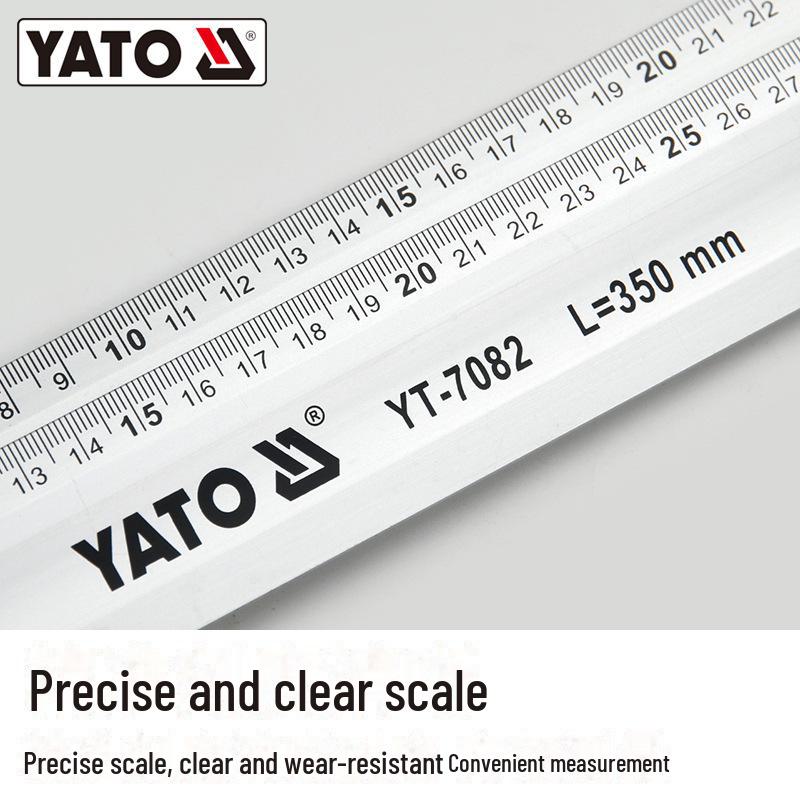 Yiertuo Aluminum Alloy 90° Protractor Stainless Steel Woodworking Angle Ruler