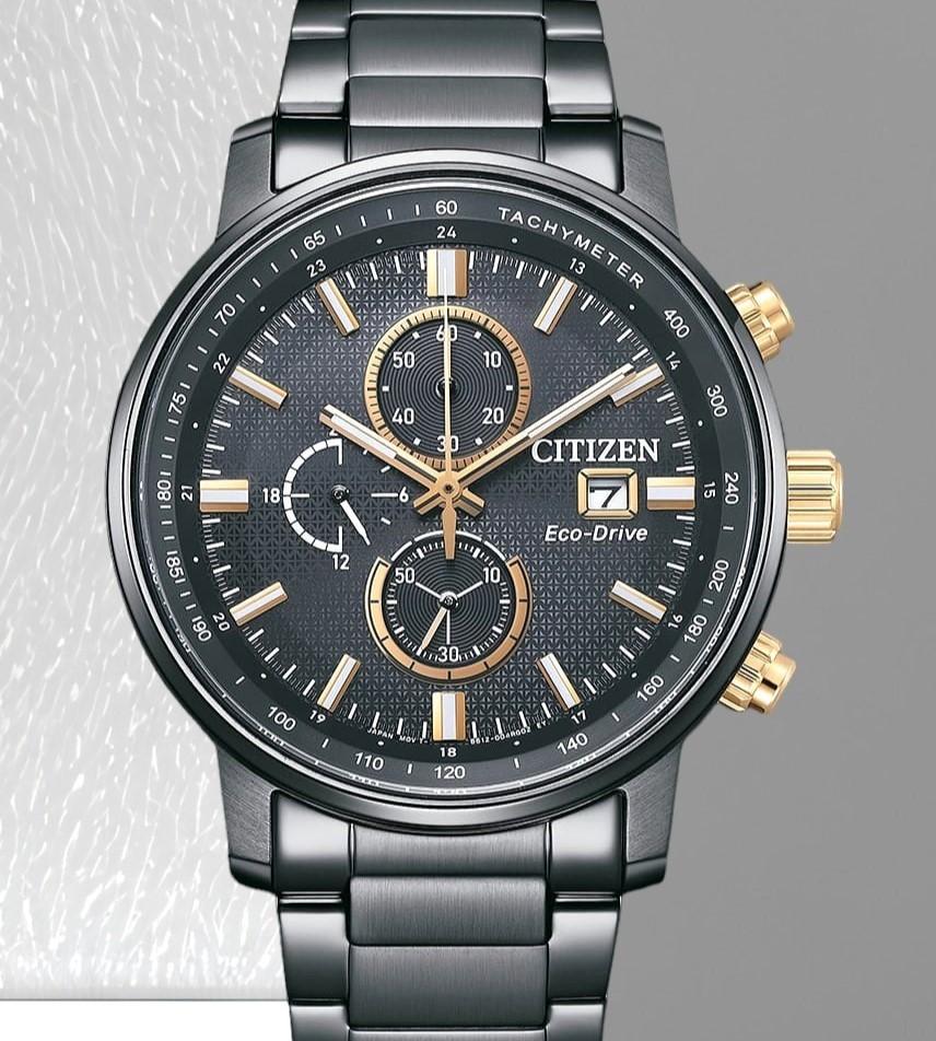 

Часы CITIZEN Eco-Drive Chronograph с сапфировым стеклом из нержавеющей стали CA0846-81E чёрный
