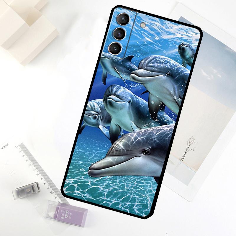 Ozean Delfin Handyhülle Für Samsung Galaxy S25 S24 S23 S22 S21 S20 S26 Ultra S10 Plus S23 FE S25 FE Hülle