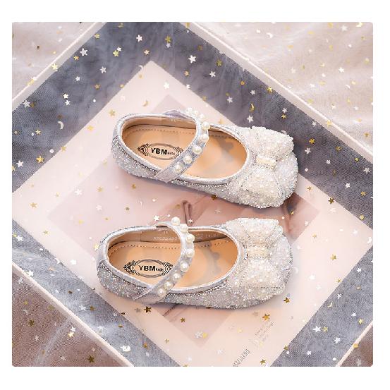 Girls Princess Shoes New Children's Single Shoes Leather Shoes Crystal Shoes Baby Dress Shoes Girls Soft Sole Spring and Autumn