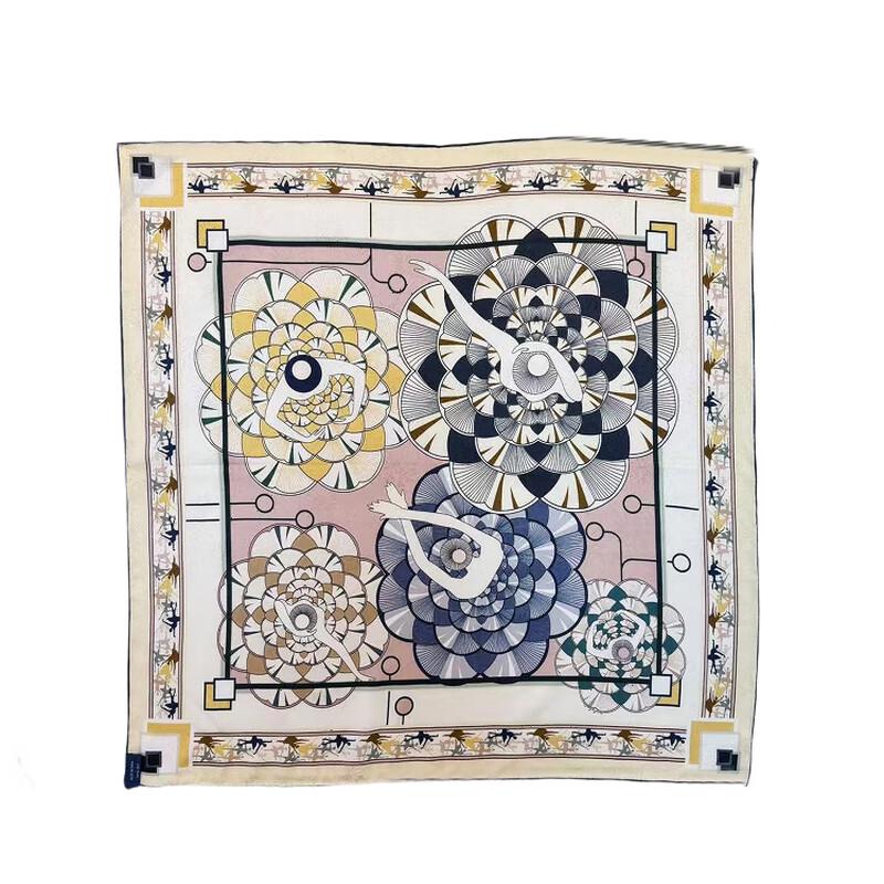 NINA SOLOR Floral Jacquard Silk Scarf