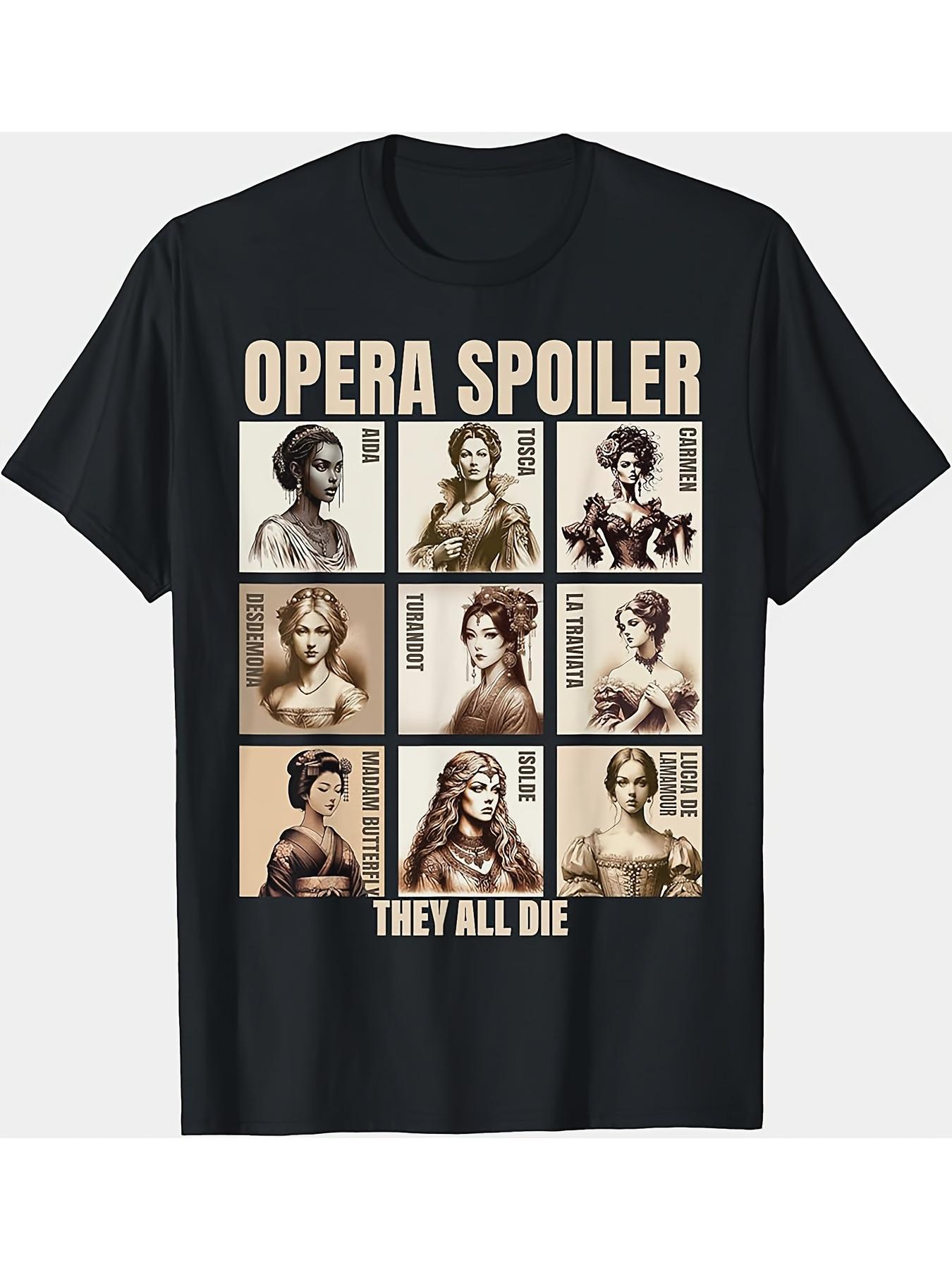 Men S Graphic Tee Featuring Opera Themes Like Tosca M
