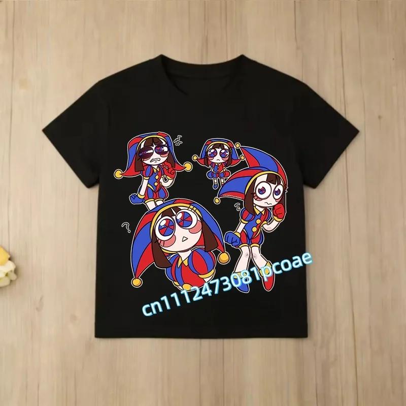 The Amazing Digital Circus Kids Tshirts Cartoon Printed Tshirt Boys Casual Sports Short Sleeves Tops Summer Children Clothing