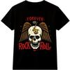 Rock and Roll T Shirt Skull Wings Lightning Bolt Vintage Punk Metal Graphic Tee