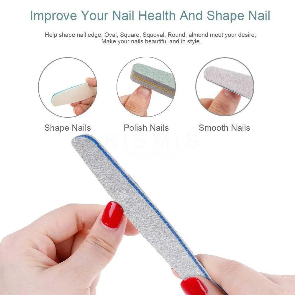 6Piece Round Corner Nail Buffer Set Practical Nail Polishing Files Sandpaper Manicure Pedicure Tool