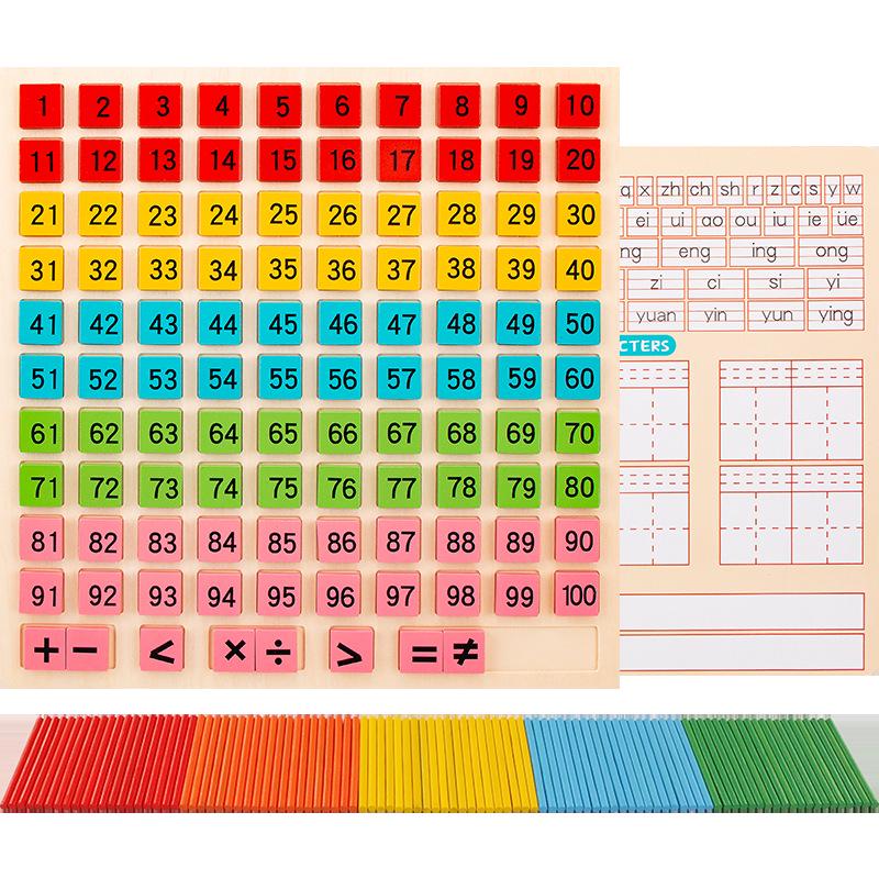 Number Recognition Blocks: 1-100 Learning Toy for Ages 3-6, Math & Literacy Educational Aid
