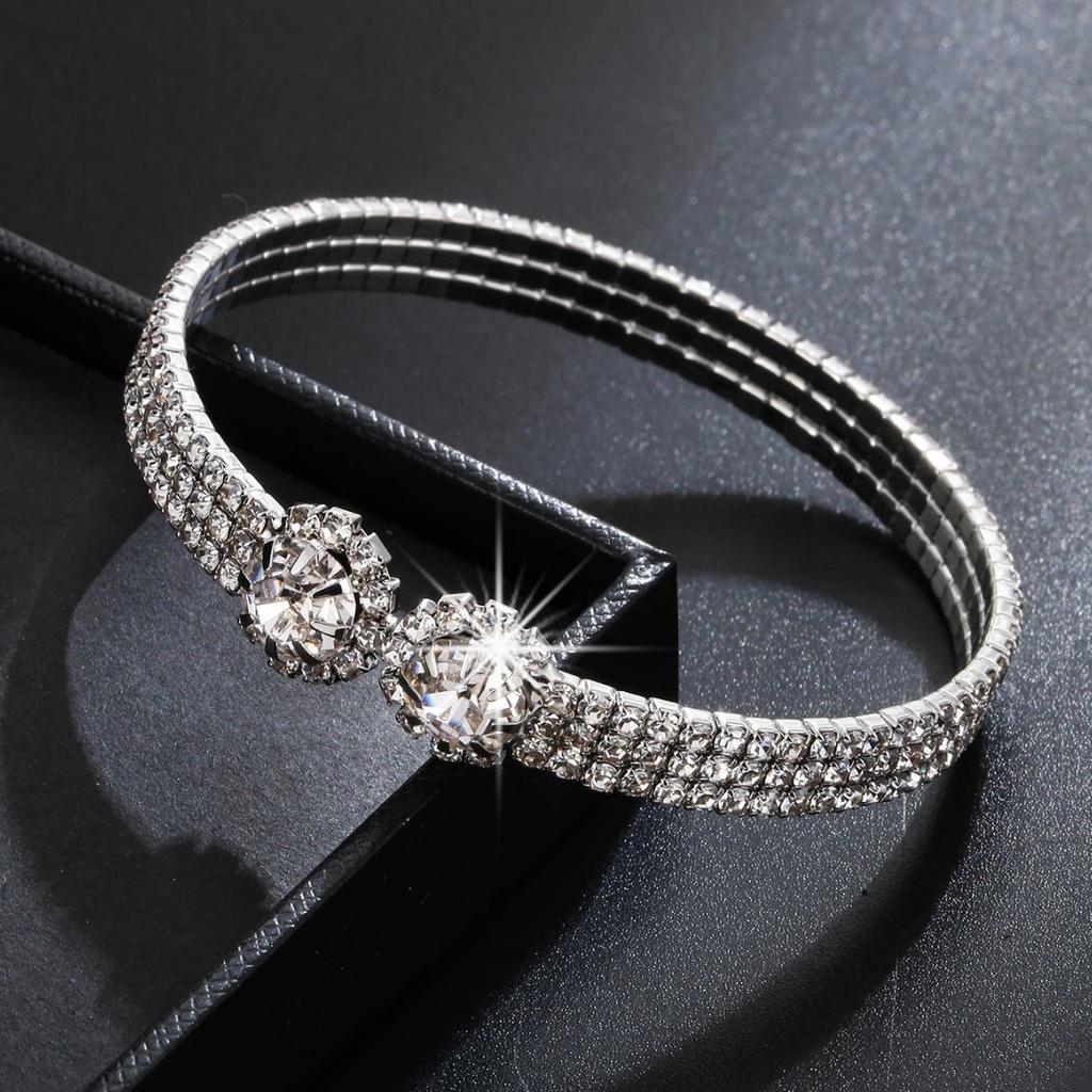 Stone Open Bracelet, Fashionable, Light Luxury, Simple and Cool Style Bracelet, Niche High-end Jewelry