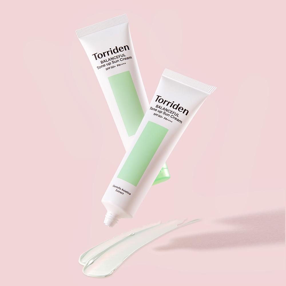 TORRIDEN Crème Solaire Équilibrante Cica Tone-Up SPF50+ PA++++ 60ml – Finition Teint Unifié, Bouclier UV, Coréenne
