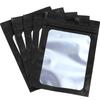 AT21-2000 Pieces Resealable Food Storage Bags With Clear Window Coffee Beans Packaging Pouch (Black, 2.4 X 4 Inch)