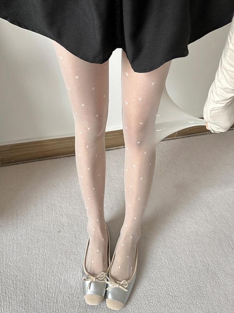 Polka Dot Stockings Children Anti-Hook Silk Skin-Penetrating Pantyhose Micro-Pressure Pantyhose Thin Legs Long Leggings Spice Girl Black Silk