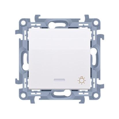 "Light" button with LED backlight (module) 10 AX, 250 V~, screw terminals