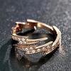 Hong Kong-Style 18K Rose Gold-Plated Lightning Ring for Women - Trendy Statement Piece