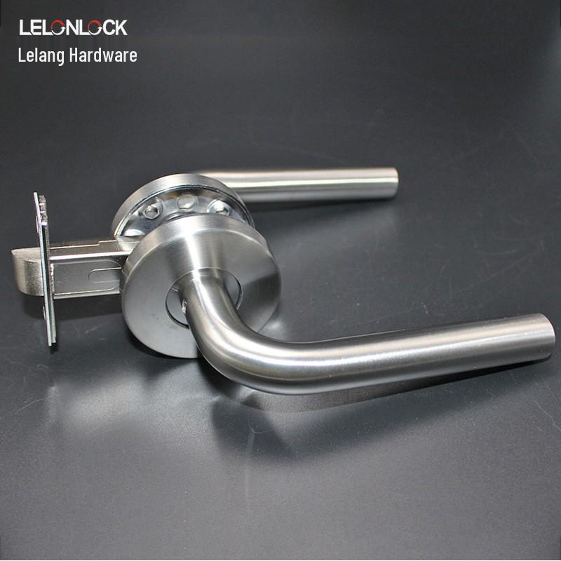 American-Style Stainless Steel Keyless Bathroom Lever Lock with Brake