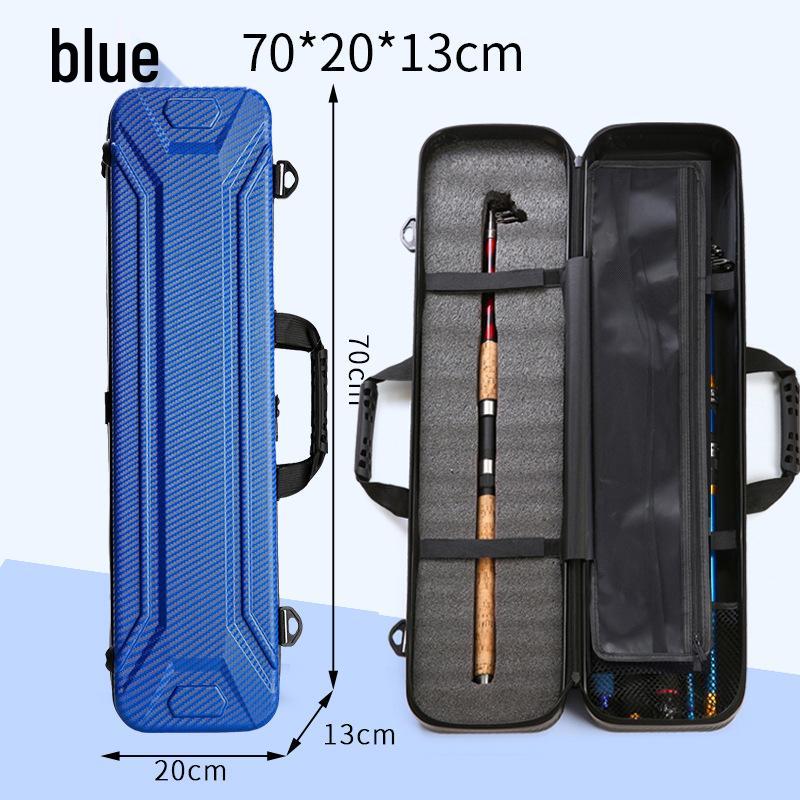 Compact ABS Hard Shell Fishing Rod Bag - Lightweight & Portable for Ice, Sea, Stream, and Raft Fishing