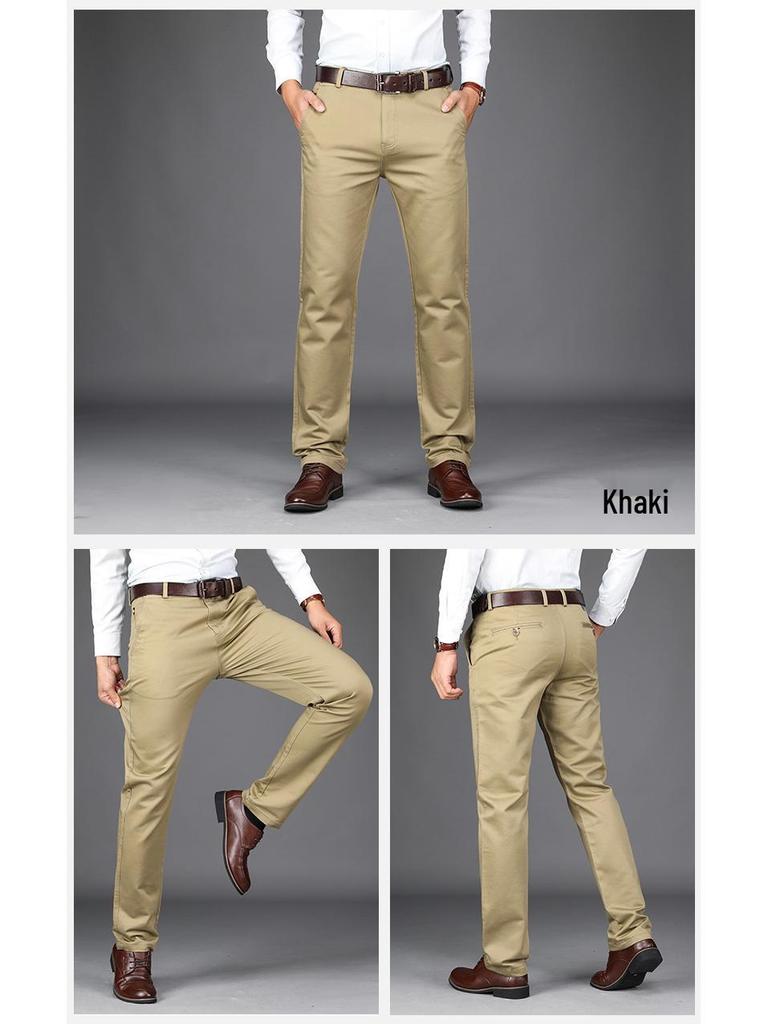 Men's Plus Size Casual Autumn/Winter Slim Fit Trousers