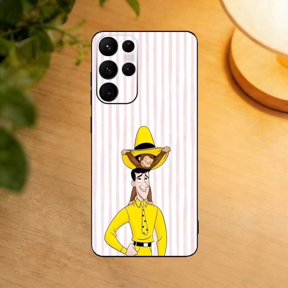 

Mokey C-Curious G-Georges phone Case For Samsung S25,24,21,22,23,30,Ultra,20,Plus,Fe,Lite,Note Soft Black Cover Samsung S24