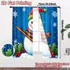 2 Stück, Vorhänge Niedlicher Schneemann Weihnachten Winter_a Schicke Vorhänge Garnvorhänge Geschenke Dekorativ für Schlafzimmer, Wohnzimmer, Büro &