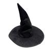 Velvet Witch Hat Sharp Corner Design Iron Wire Brim Role-Playing Themed Party Hat Halloween Costume Accessories
