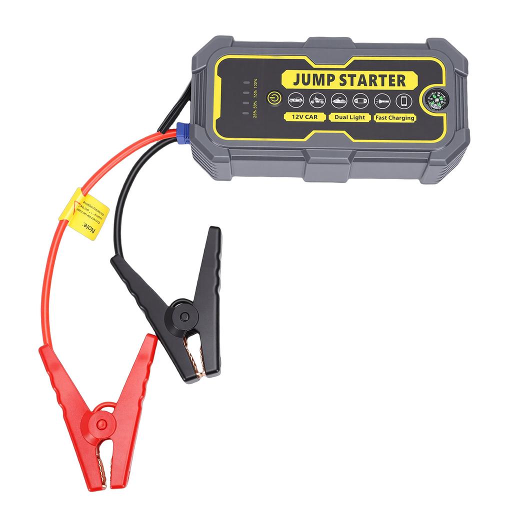 Jump Starter Waterproofing Car Emergency Starting Power Supply for 16V Cars SUVs Small Trucks Main Unit+Straight