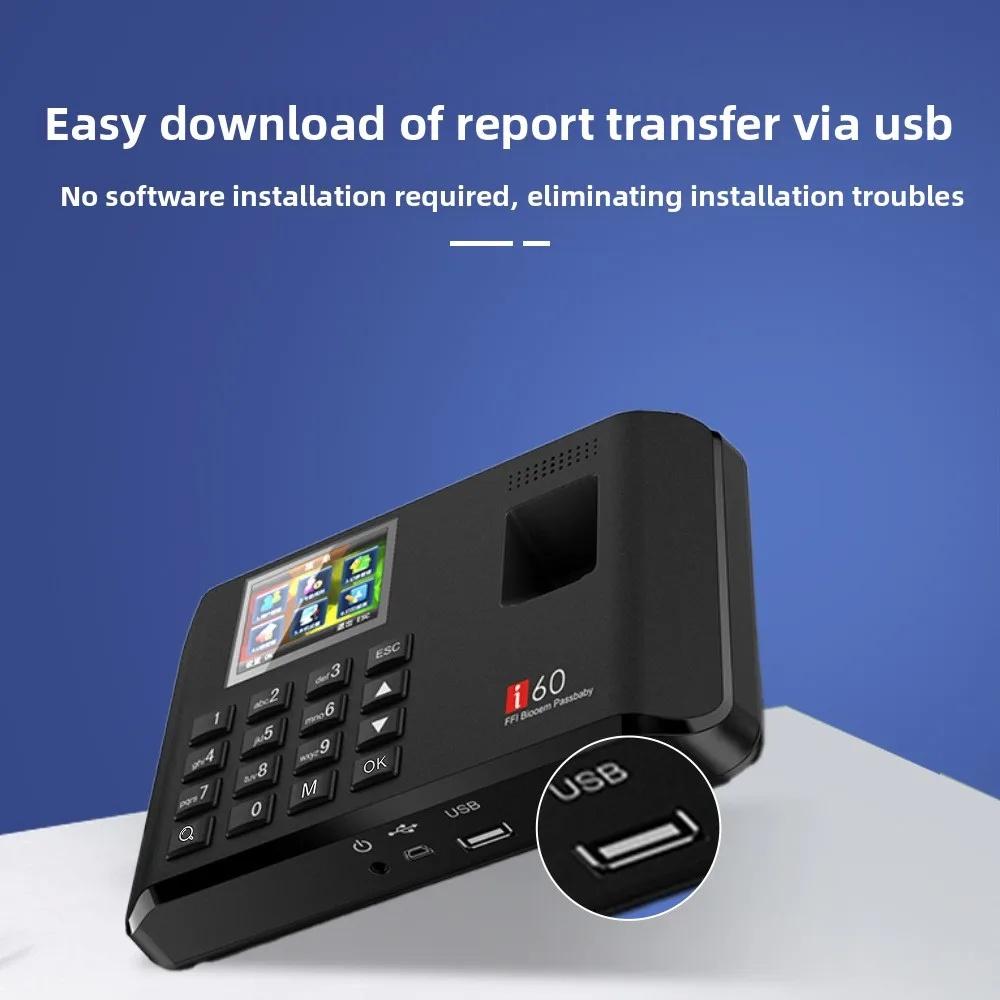 Biometric Fingerprint Attendance Machine Multi-Functional Employee Clock In/Out System Recording for Administrative Financial