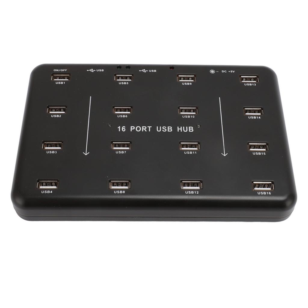 16 Port USB2.0 Hub U Flash Disk Testing Duplicator Copier Powered USB Splitter for Card Reader