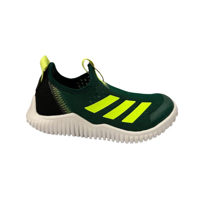 Adidas Rapidazen Synthetic Leather Comfortable Simple Non-Slip Shock Absorbing Mid-Top Kids Running Shoes Kids Running Shoes Black Green ID3371