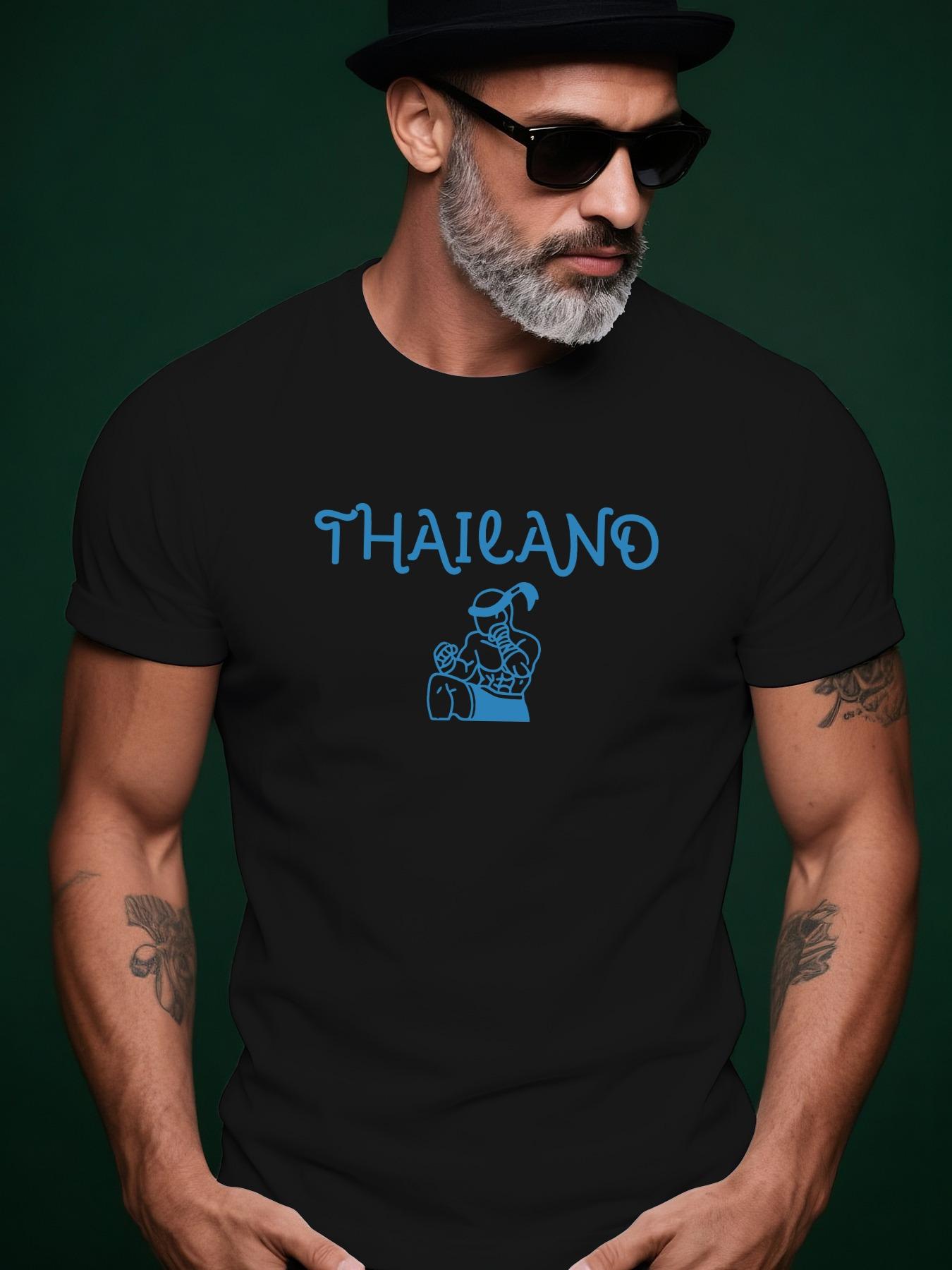 THAIEANO Graphic Print Casual Tshirt - Summer Short Sleev... XXL