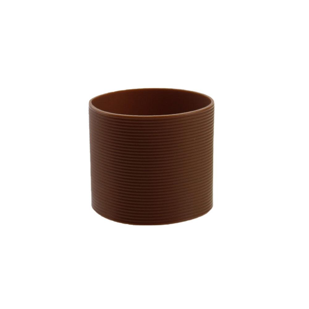 Silicone World 6CM Silicone Heat Insulated Cup Sleeve Stripes Non-slip Wraps For Glass Cup Sleeve Water Bottle Kettle Cover