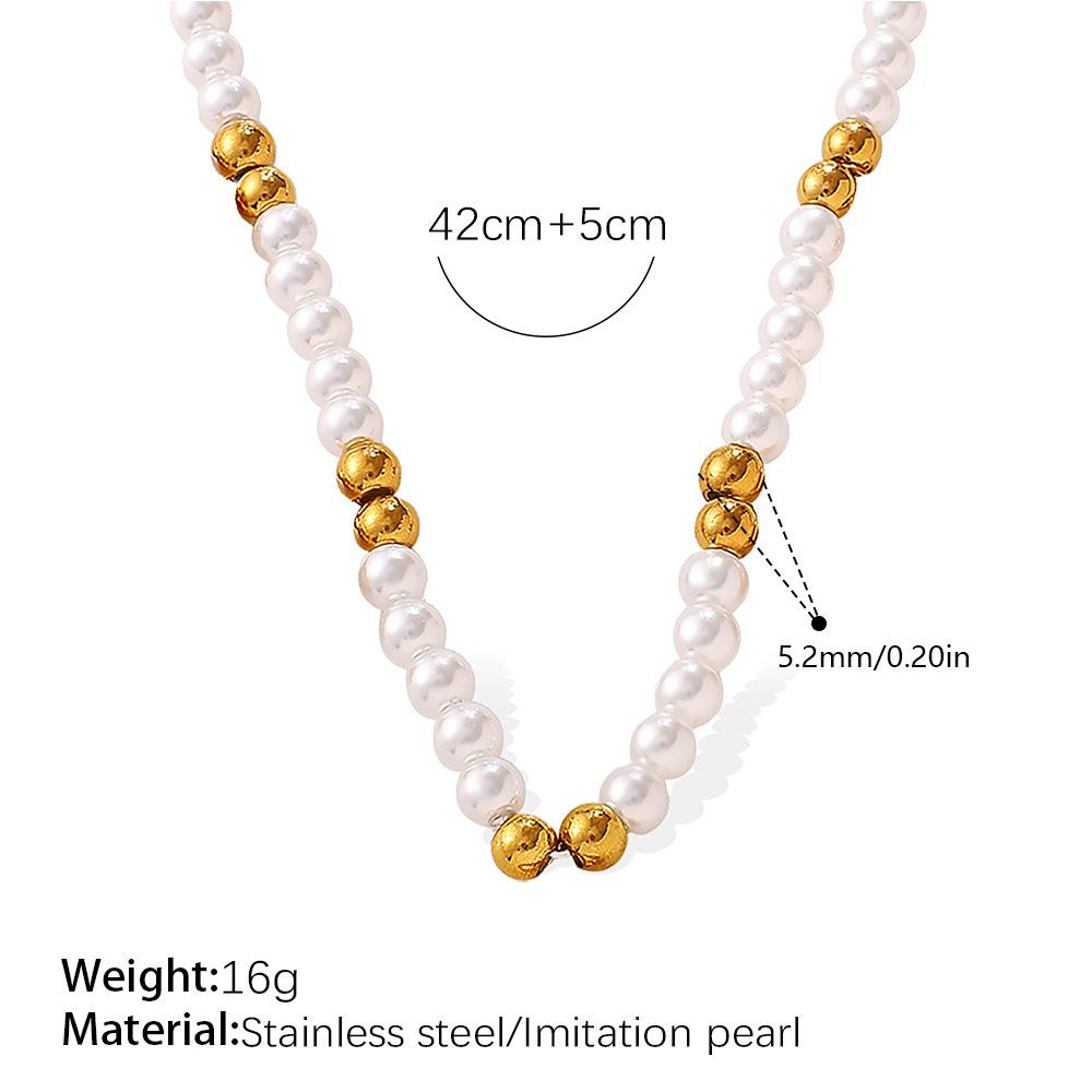 Seaside vacation wind shell starfish imitation pearl bracelet necklace niche design high-end suit women