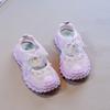 Summer new children's frame shoes girls pearl bow sports sandals single mesh breathable princess training shoes